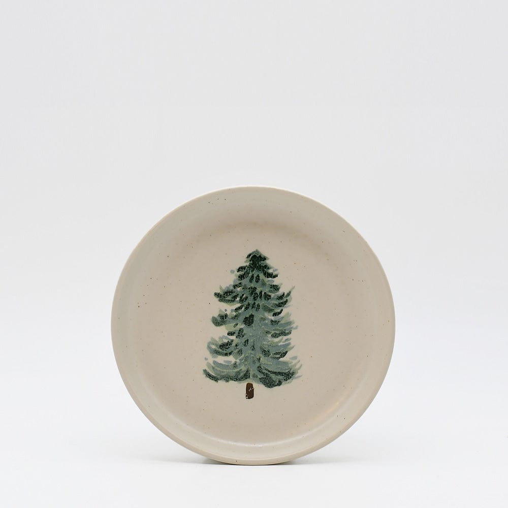 Assiette à entrée ou dessert en grès pour noël Assiettes en grés "Éléments" 16cm - Lot de 4