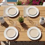 Assiette à pain rayée moka et blanche I Vaisselle du Portugal en ligne Assiette rayée "Costa Nova Mar" 15cm - Moka