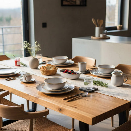 Assiette creuse blanche en grès de la collection portugaise Amazonia Assiette creuse en grès "Amazonia" Blanche