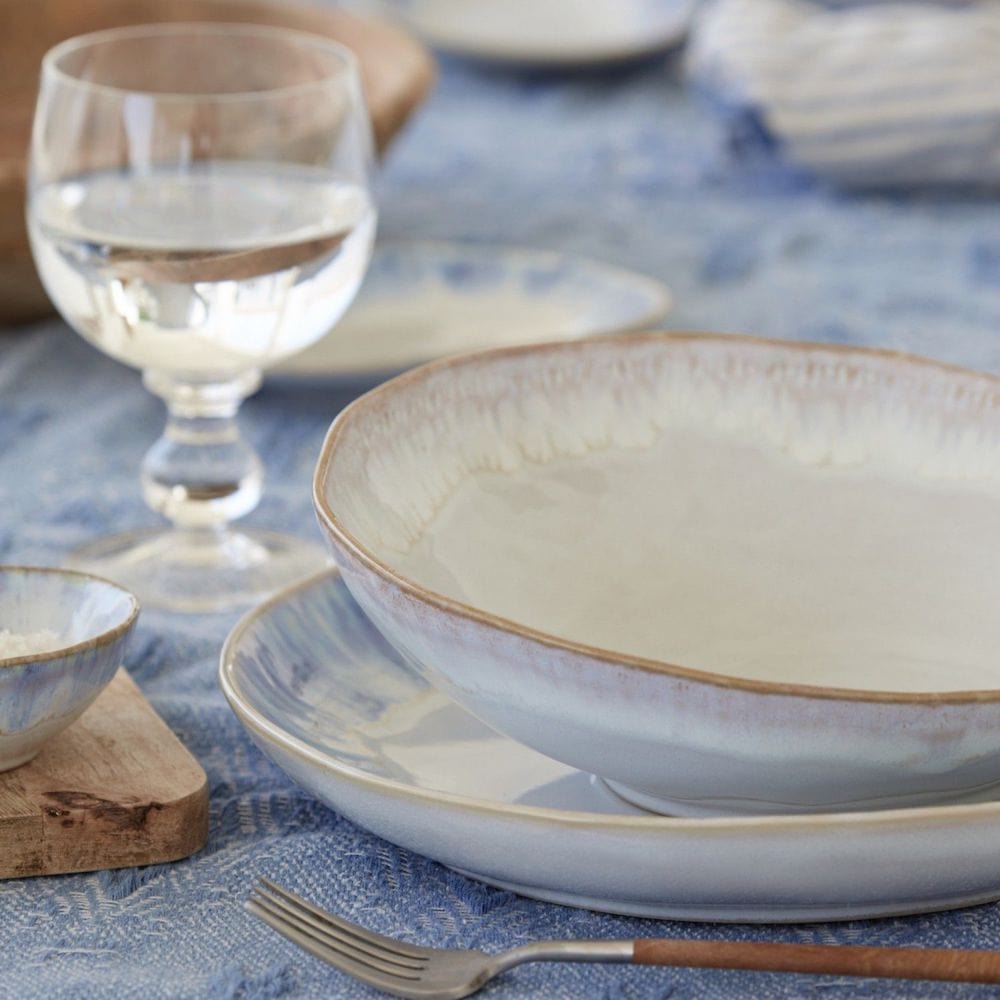 Assiette creuse bleue en grès I Vaisselle du Portugal # DRAFT Saladier individuel en grès "Brisa"