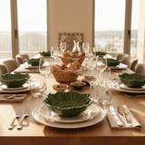 Assiette creuse en céramique du Portugal Bol en céramique "Folha" vert - 17cm