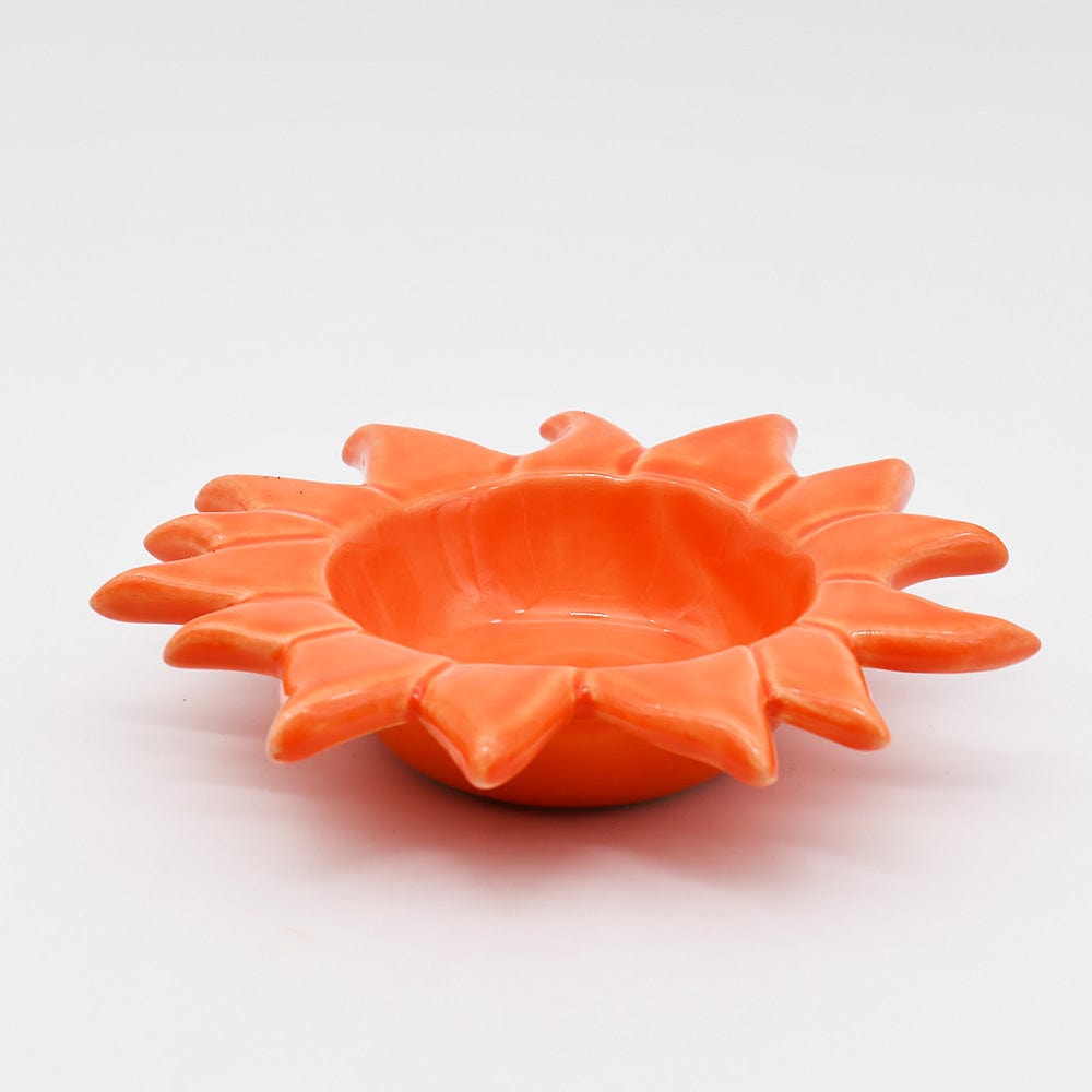 Assiette en céramique jaune en forme de poisson Coupe en céramique "Sol" - Orange