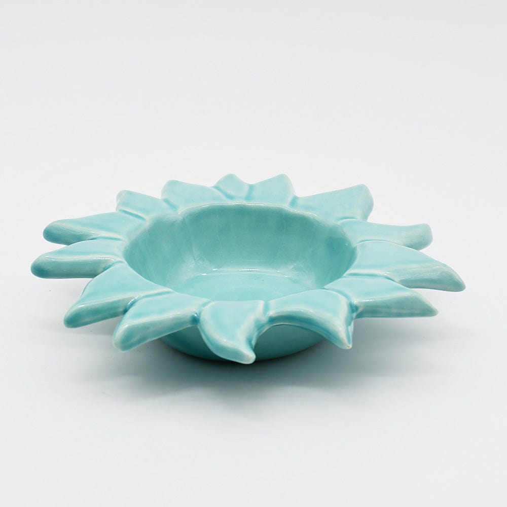 Assiette en céramique jaune en forme de poisson Coupe en céramique "Sol" - Turquoise