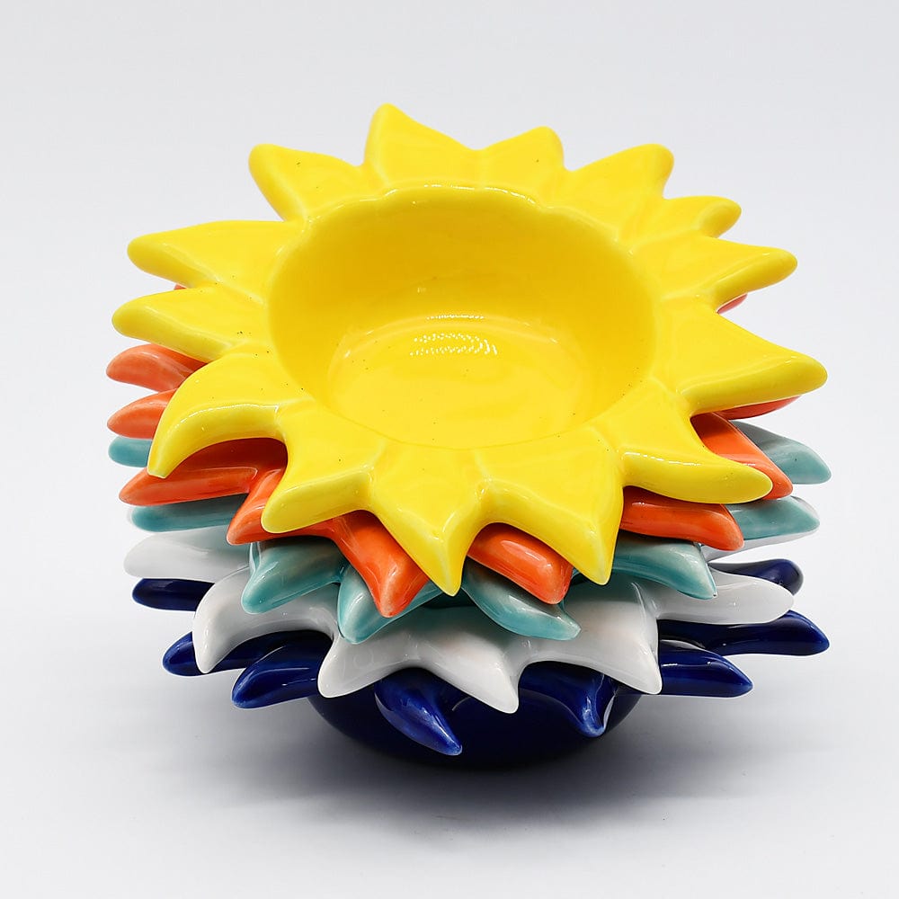 Assiette en céramique jaune en forme de poisson Coupe en céramique "Sol" - Turquoise