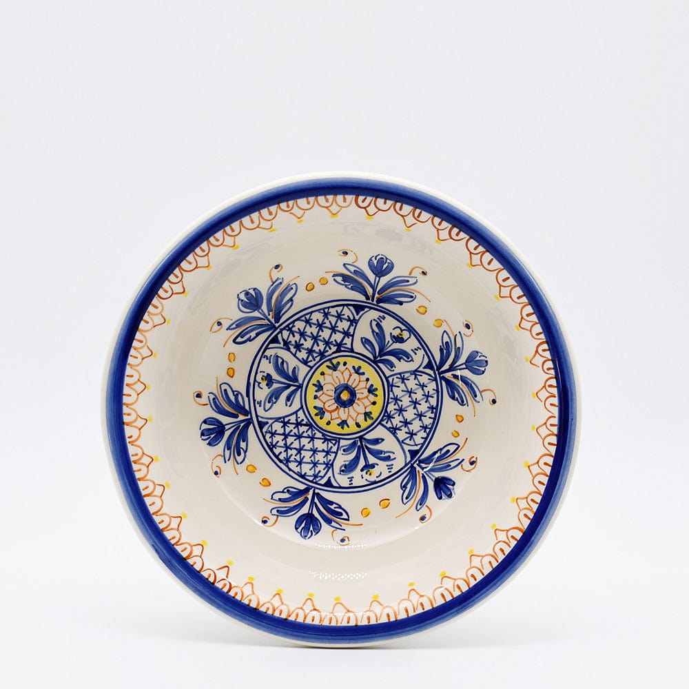 Assiette en céramique traditionnelle de Portugal  I Jaune 25cm Saladier en céramique "Tradicional" - 26cm