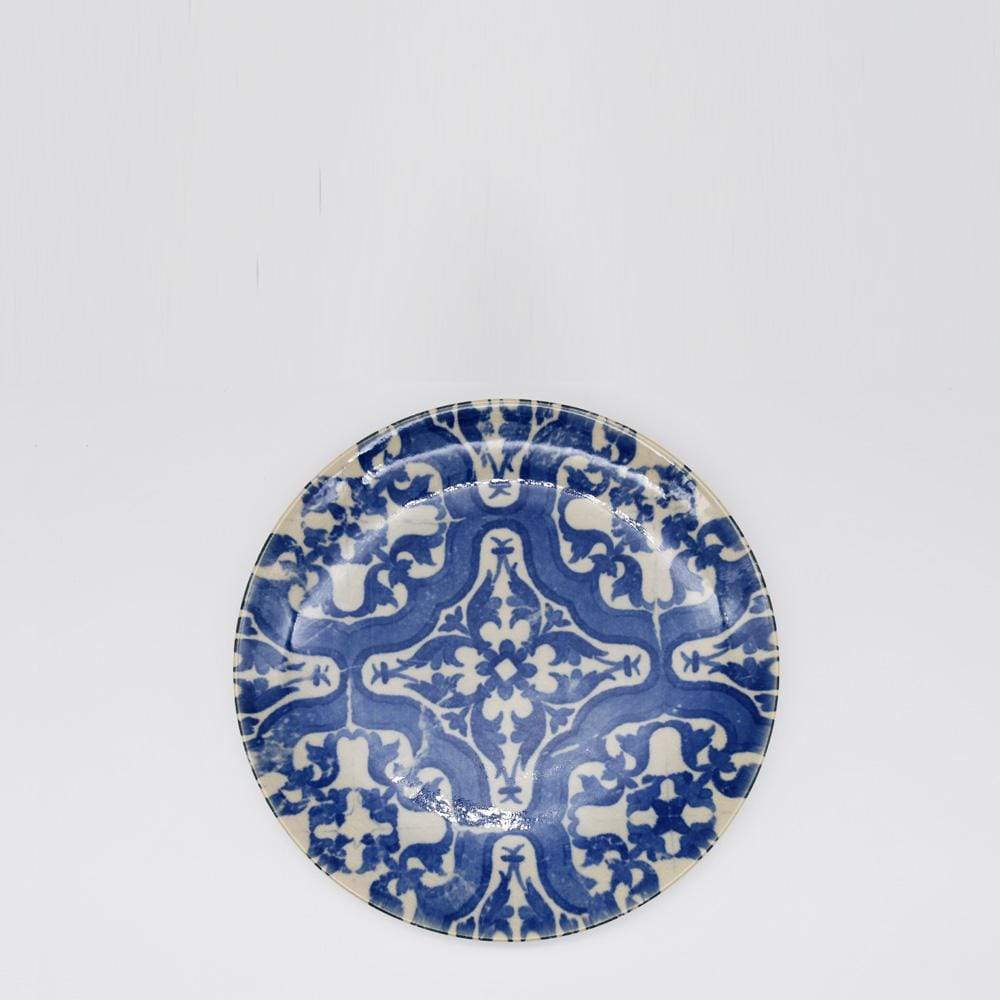 Assiette en grès I Motifs azulejos I Vente en ligne Ensemble de 4 assiettes en grés "Éléments" - 21 cm