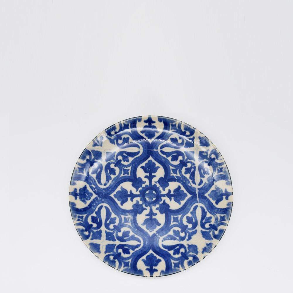 Assiette en grès I Motifs azulejos I Vente en ligne Ensemble de 4 assiettes en grés "Éléments" - 21 cm