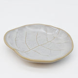 Assiette en porcelaine blanche à bord doré Ø27cm – Fabriquée au Portugal Assiette en grès en forme de chou - 10cm
