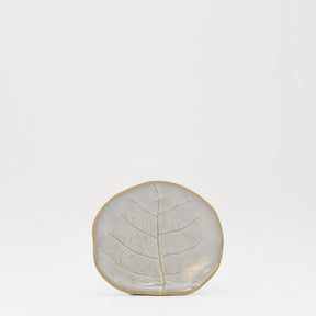 Assiette en porcelaine blanche à bord doré Ø27cm – Fabriquée au Portugal Assiette en grès en forme de chou - 10cm