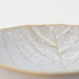 Assiette en porcelaine blanche à bord doré Ø27cm – Fabriquée au Portugal Saladier en grès en forme de chou