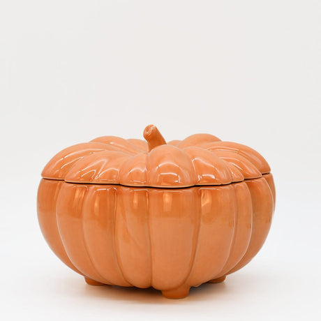 Assiette en porcelaine blanche à bord doré Ø27cm – Fabriquée au Portugal Soupière en grès en forme de citrouille