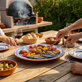 Assiette en terre cuite du Portugal Assiette en terre cuite 28cm - Bleue