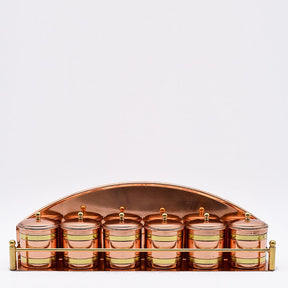 Authentique pot à lait en cuivre portugais Etagère à épices en cuivre