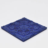Azulejo à relief bleu cobalt du Portugal Azulejo Padrão à relief