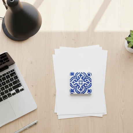 Azulejo Padrao I Azulejo portugais artisanal 14 cm Azulejo Padrão 14x14cm