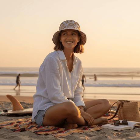 Bob réversible en coton Beige Bob réversible en coton - Beige