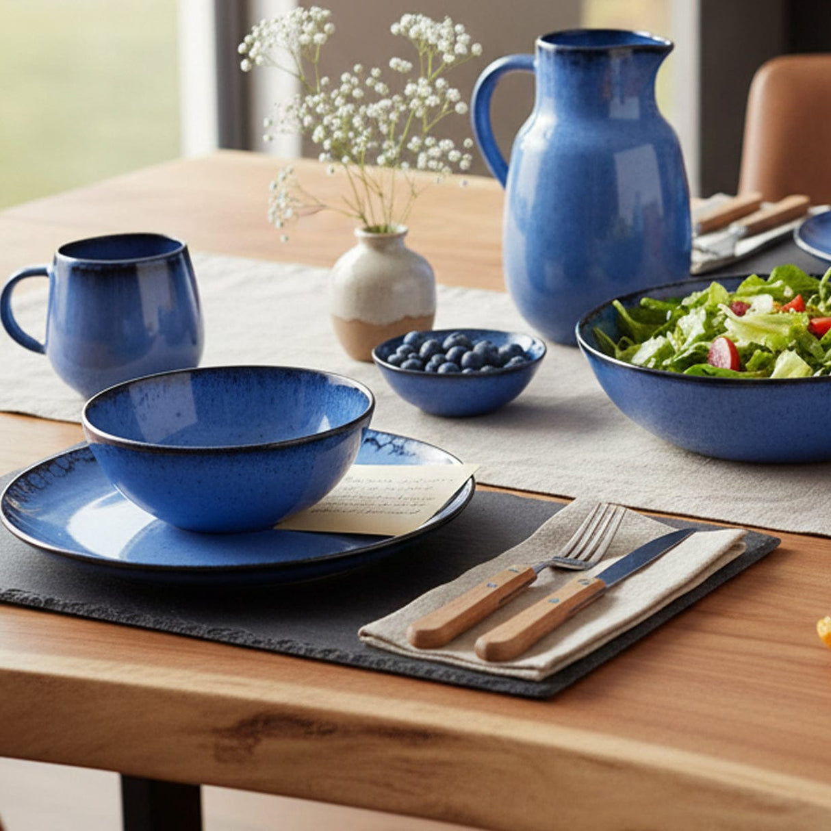 Bol en grès de la collection portugaise Amazonia Bol en grès "Amazonia" Bleu