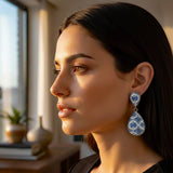 Boucles d'oreille aux motifs azulejos I Bijoux fantaisie portugais Boucles d'oreilles "Azulejos"