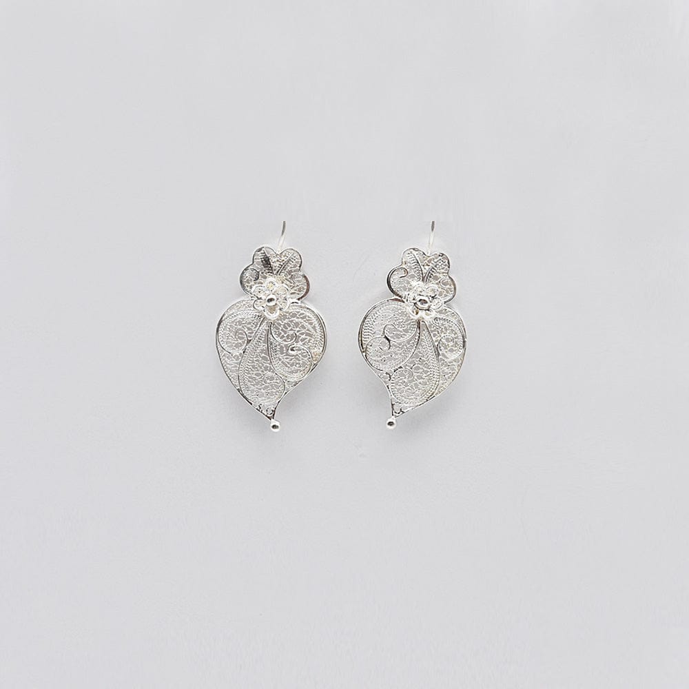 Boucles d'oreille en filigrane d'argent I Vente de bijoux argent Coração de Viana I Boucles d'oreille en argent - 3,5cm