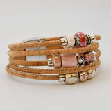 Bracelet en liège artisanal – Élégant, vegan et unique Bracelet en liège et perles