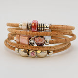 Bracelet en liège artisanal – Élégant, vegan et unique Bracelet en liège et perles