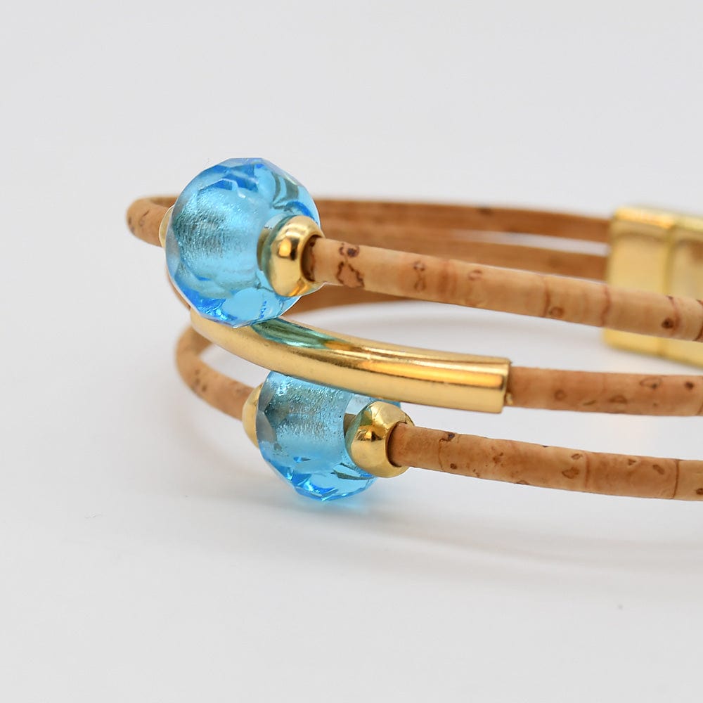 Bracelet en liège tressé noir – Unisexe, élégant et artisanal Bracelet en liège