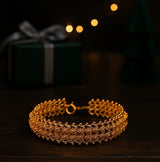 Bracelet traditionnel portugais en argent doré Á Portuguesa I Bracelet en argent doré