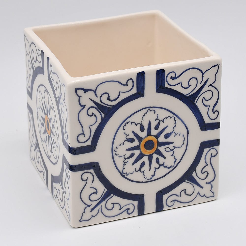 Cache pot en céramique "Azulejos" - 14cm