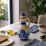 Carafe à huile en terre cuite Bleue Carafe à huile en terre cuite - Bleue