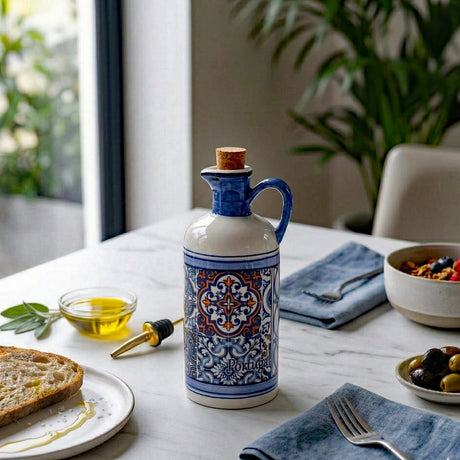 Carafe à huile portugaise traditionnelle I Vente en ligne Carafe à huile en céramique "Azulejos"