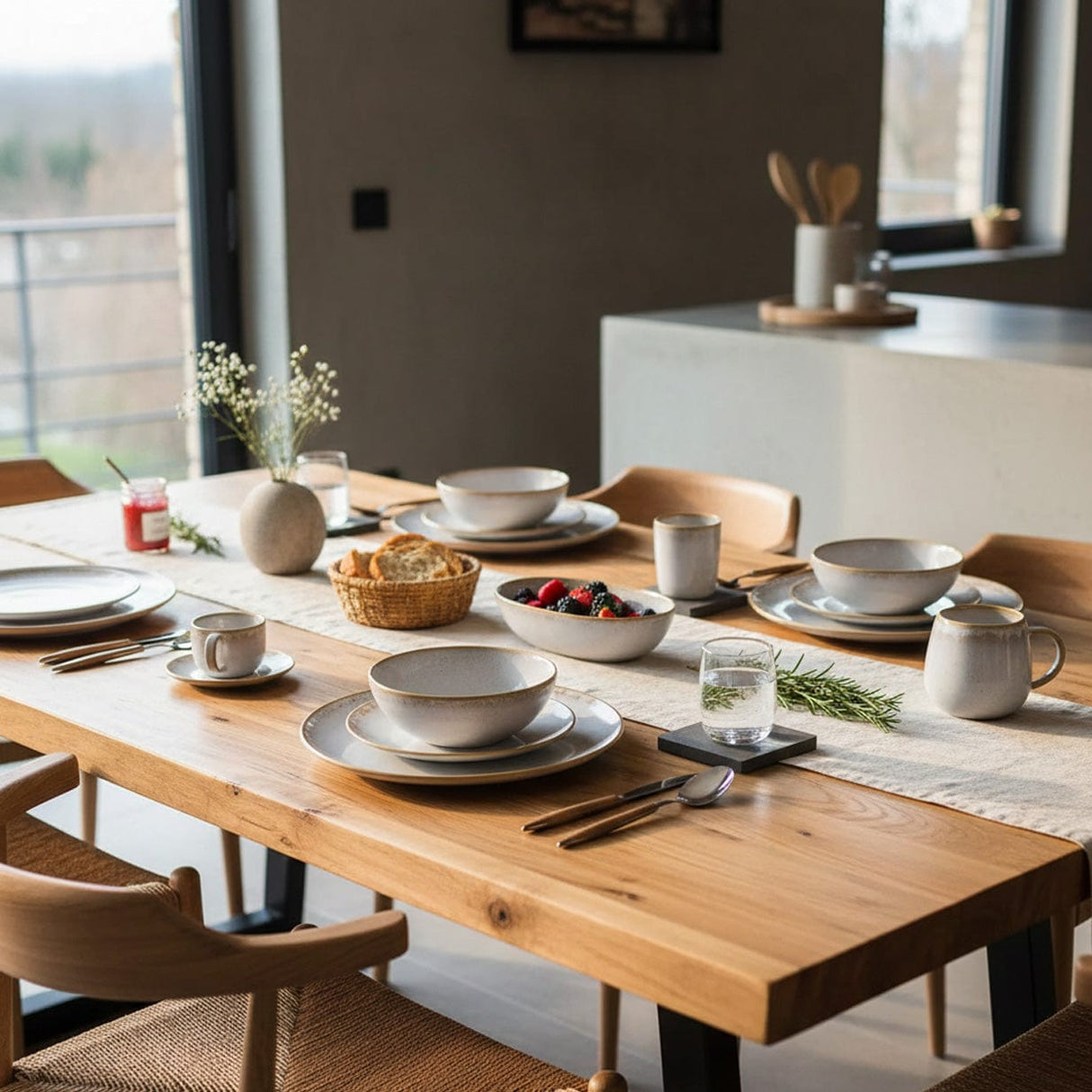 Carafe blanche  en grès de la collection portugaise Amazonia Carafe en grès "Amazonia" Blanche