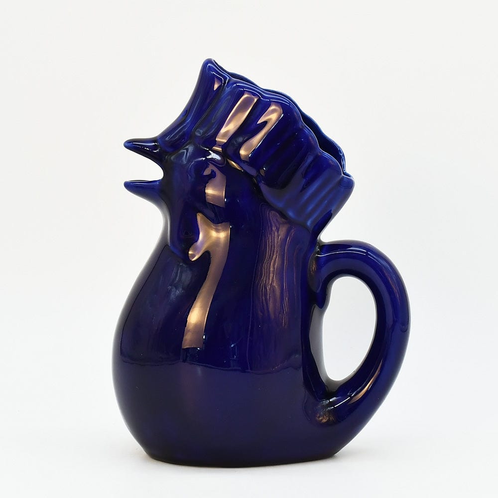 Carafe bleue en céramique en forme de coq Carafe en céramique en forme de coq - Bleue