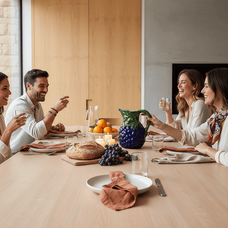 Carafe bleue en céramique en forme de grappe de raisin Carafe en céramique "Uvas" - Bleue
