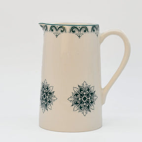 Carafe en céramique verte et blanche motifs azulejos version 3 Carafe en céramique "Brasão" - Verte