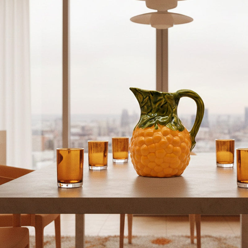 Carafe orange en céramique en forme de grappe de raisin Carafe en céramique "Uvas" - Orange