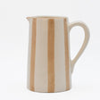 Carafe rayée en céramique Moka et blanc Carafe rayée "Costa Nova Mar" - Moka