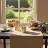 Carafe rayée en céramique Moka et blanc Carafe rayée "Costa Nova Mar" - Moka