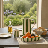 Carafe rayée en céramique noire Carafe rayée "Costa Nova Mar" - Vert