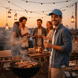 Casquette Gavroche en lin Bleu Denim Casquette en lin - Bleu