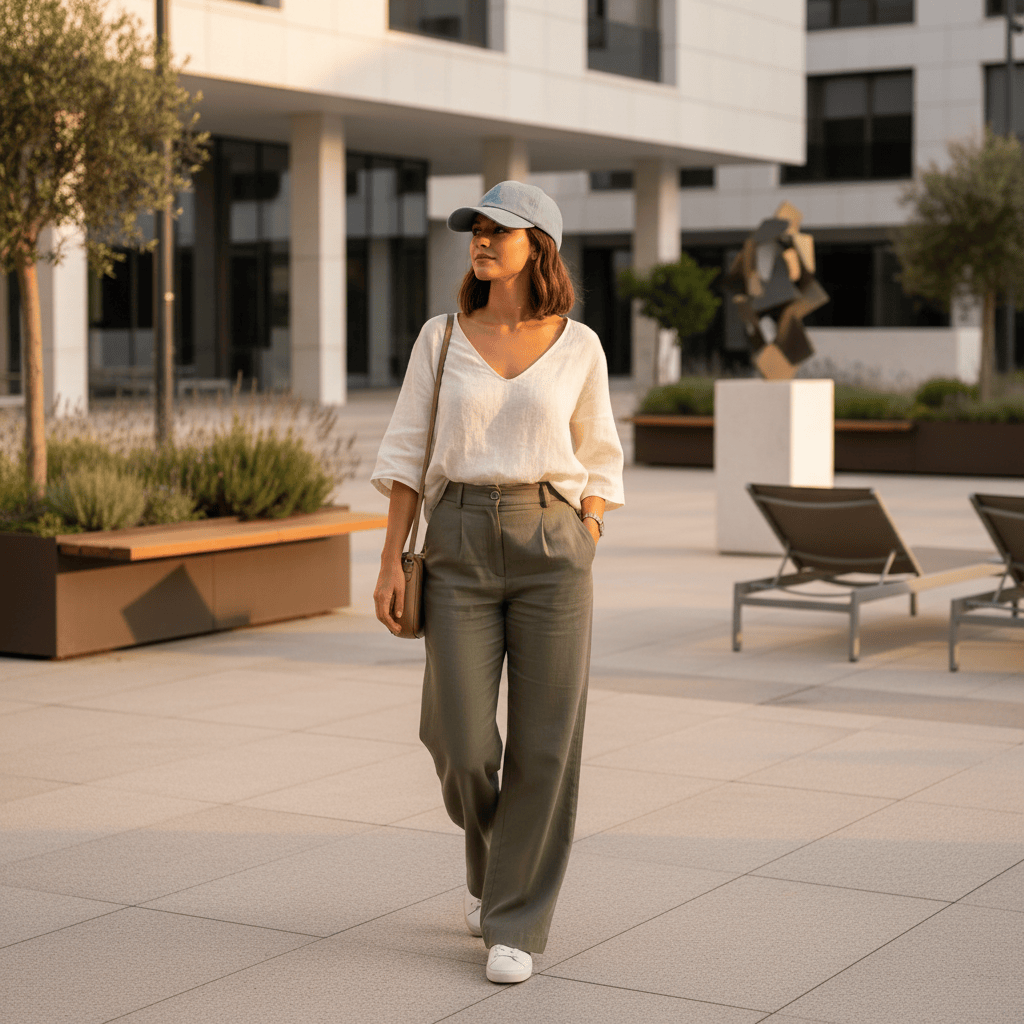 Casquette Gavroche en lin Bleu Denim Casquette en lin - Bleu ciel