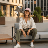 Casquette Gavroche en lin Bleu Denim Casquette en lin - Rose