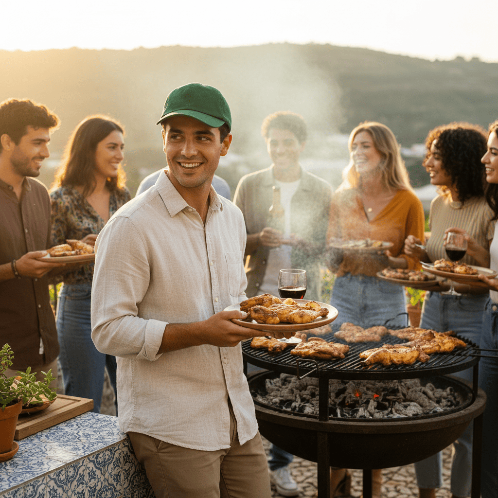 Casquette Gavroche en lin Bleu Denim Casquette en lin - Verte