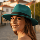 Chapeau portugais de luxe en coton vert Chapeau en coton - Vert