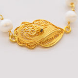Collier Perles & Coração de Viana en Filigrane doré – Bijou Portugais d’Exception Coração de Viana I Collier de perles et Coração de Viana