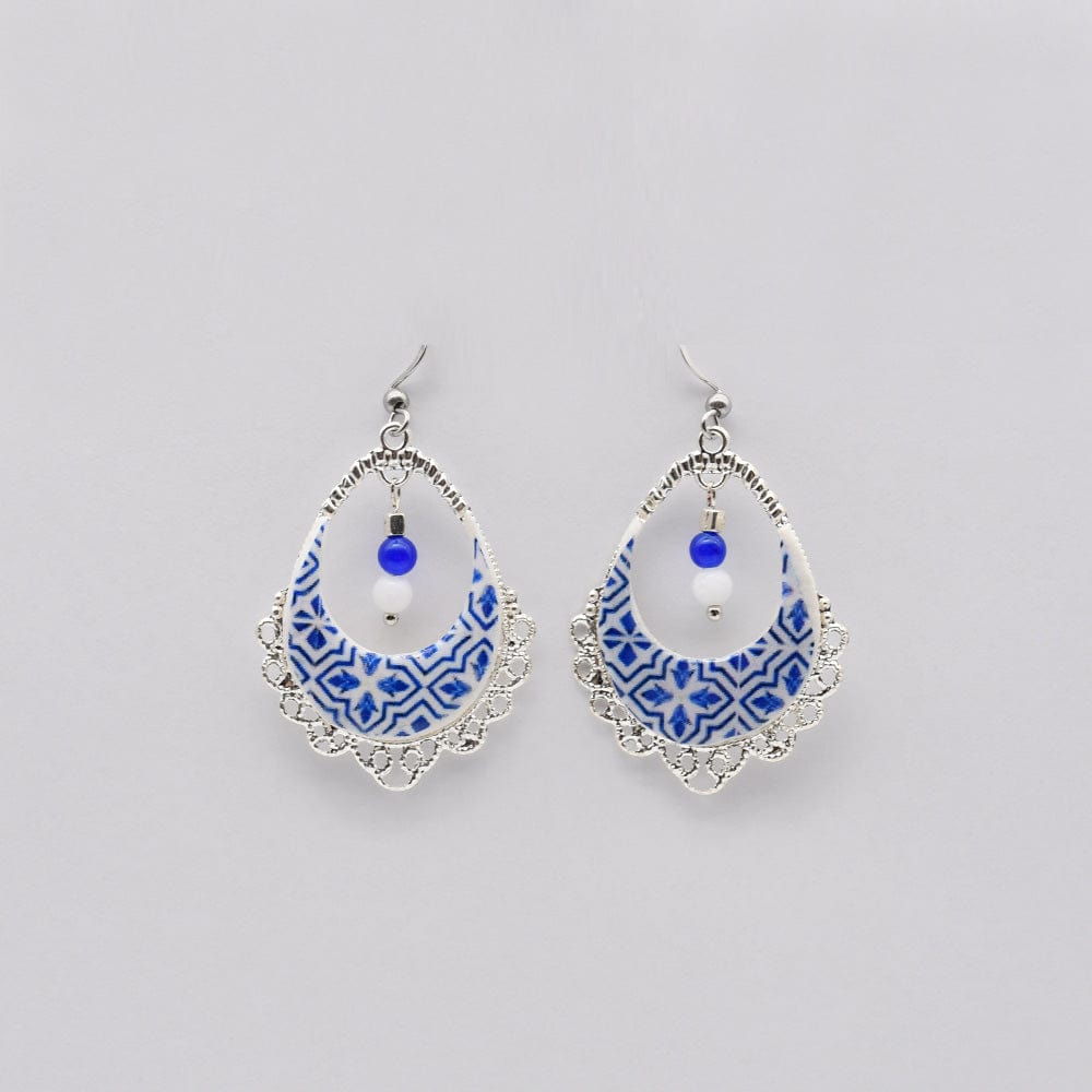 Collier portugais motifs namorados I Bijoux fantaisie portugais Boucles d'oreilles "Azulejos"