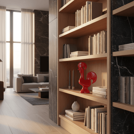 Coq portugais rouge en céramique Coq portugais en céramique - Rouge