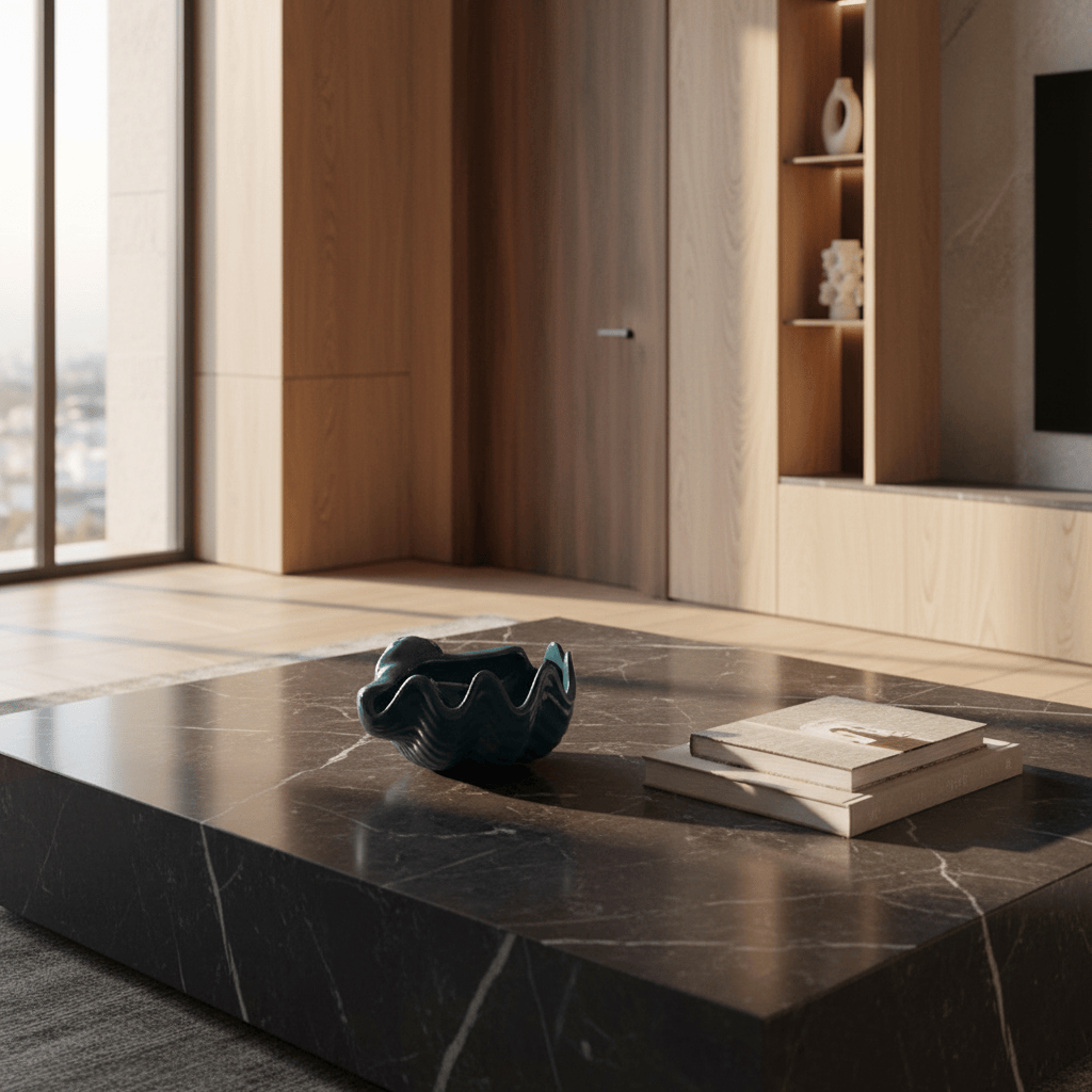 Coquillage en céramique bleu pétrole I Coupe portugaise en forme de coquillage Coquillage en céramique 16cm - Bleu Pétrole