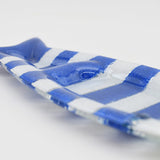 Coupe à olive verre fusionné bleu blanc rayé – apéritif portugais Coupe à olive en verre - Bleu