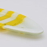 Coupe à olive verre fusionné jaune blanc rayé – apéritif portugais Coupe à olive en verre - Jaune