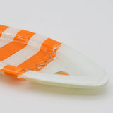 Coupe à olive verre fusionné orange blanc rayé – apéritif portugais Coupe à olive en verre - Orange